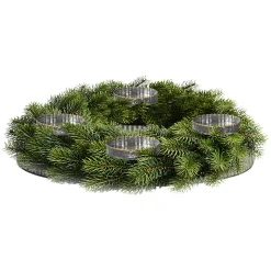 Depot Adventskranz-Set Silber/Grau