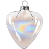 Depot Bijoux De Sapin En Verre Coeur Holo