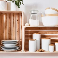 Depot Boite A Provisions Lina Avec Couvercle En Bois