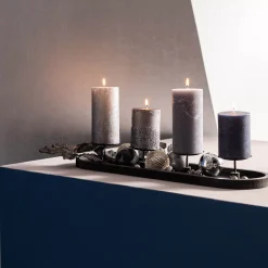 Depot Bougie Pilier Finition Metallisee