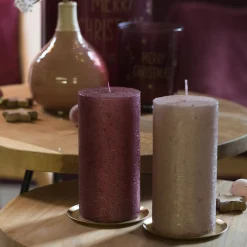 Depot Bougie Pilier Finition Metallisee