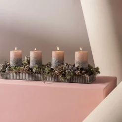 Depot Bougie Pilier Metallic Granulat