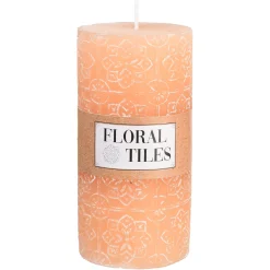 Depot Bougie Ronde Floral Tiles