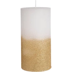 Depot Bougie Ronde Or Paillete