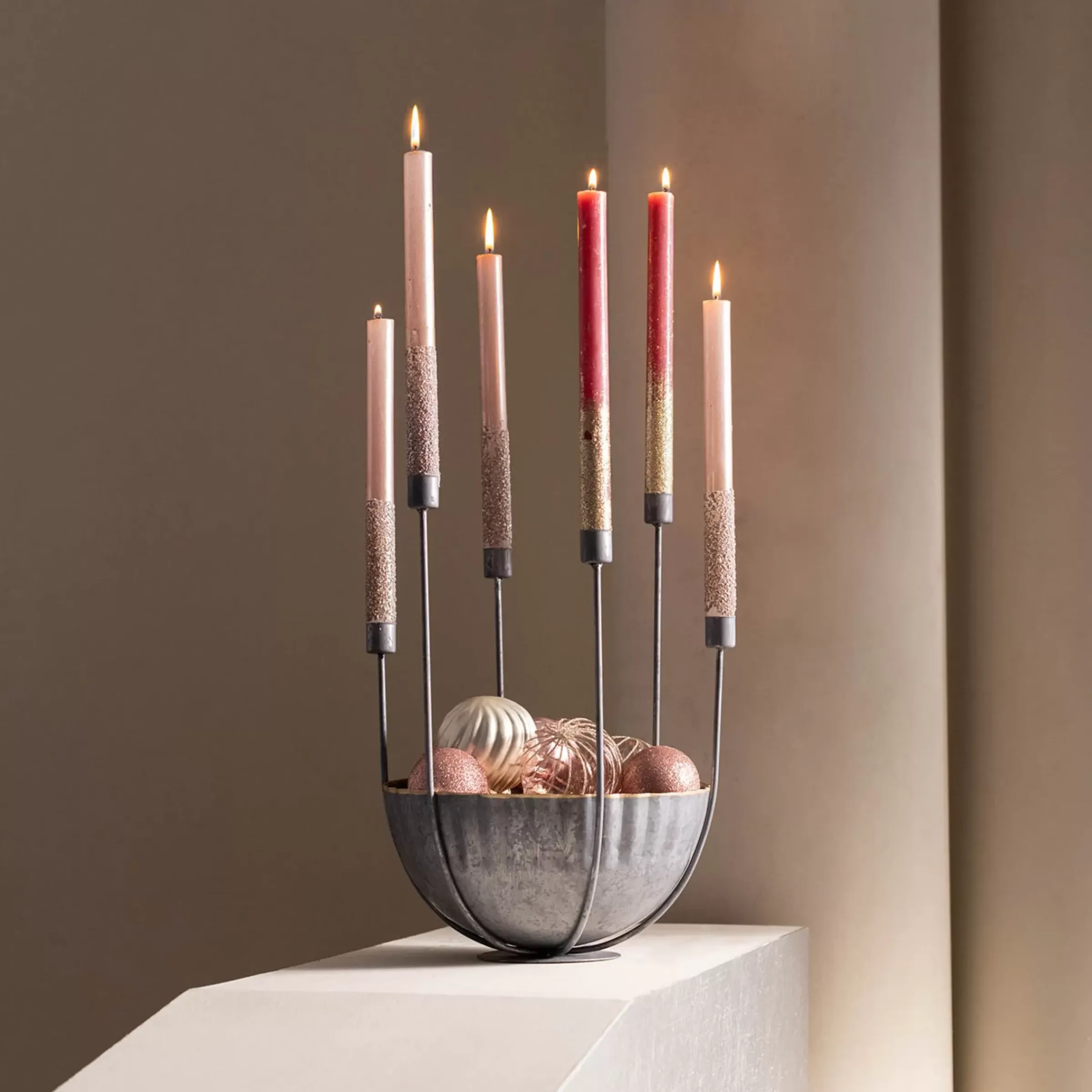 Depot Bougies Baton Or Paillettes