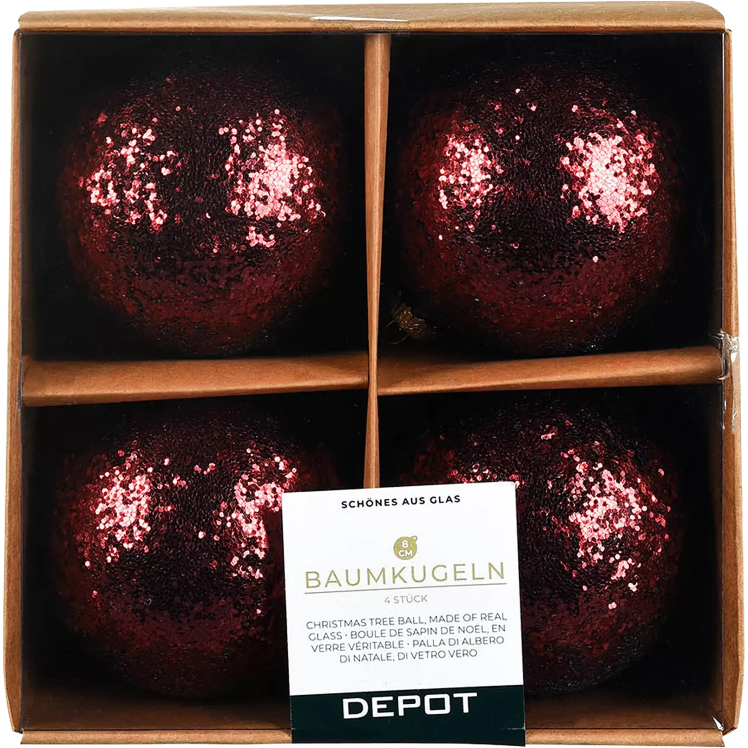 Depot Boule De Noël En Verre Glimmer