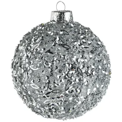 Depot Boule De Noël En Verre Granules A Paillettes