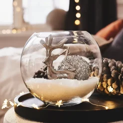 Depot Boule De Noël En Verre Granules A Paillettes