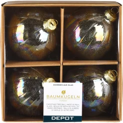 Depot Boule De Noël En Verre Holo Glimmer