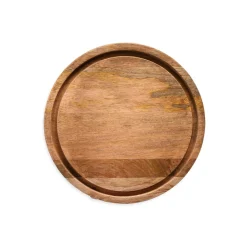Depot Cloche De Service Avec Assiette En Bois Cheap