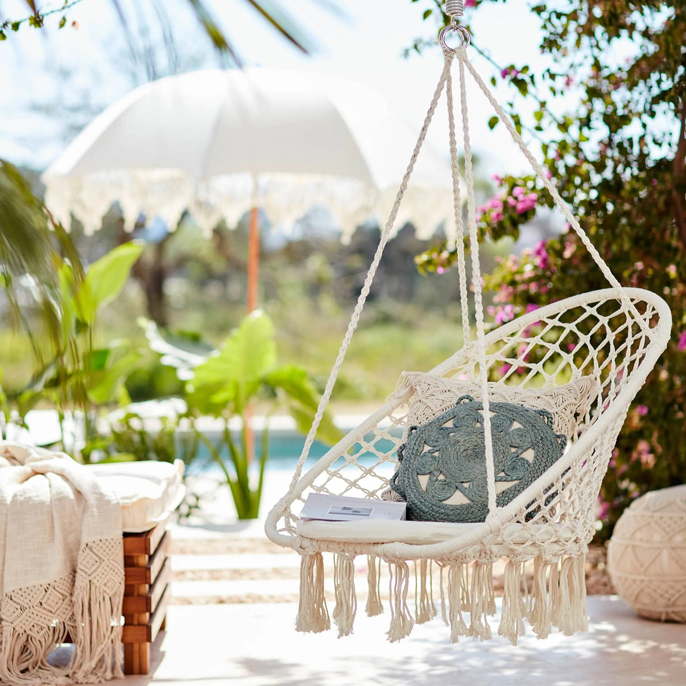 Depot Coussin En Jute Flower Outlet