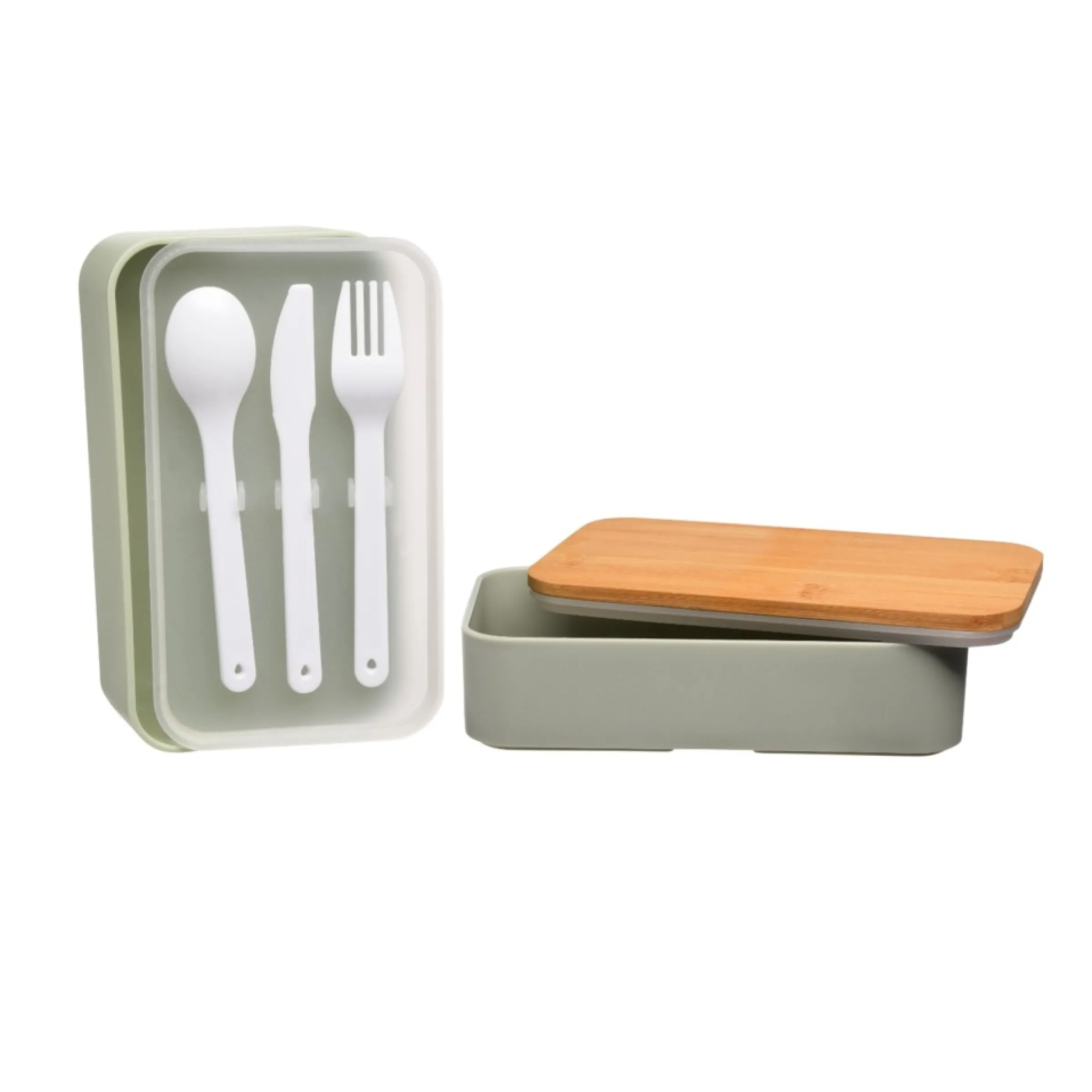 Depot Double Boite A Lunch Avec Couverts Reutilisables New