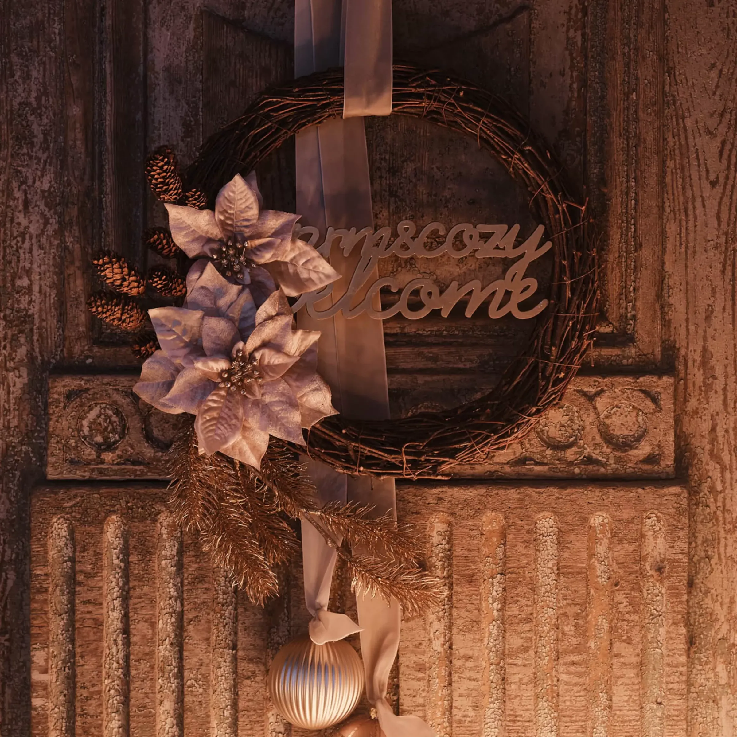 Depot Fleur Artificielle Poinsettia Sur Clip