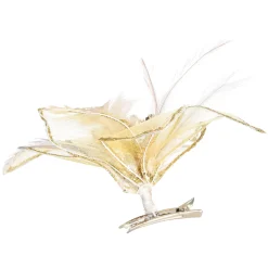 Depot Fleur Décorative Scintillante En Organza Sur Clip