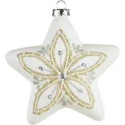 Depot Glas-Baumschmuck Stern Schnee