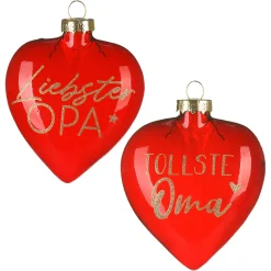 Depot Glas-Baumschmuck-Set Oma & Opa