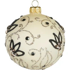 Depot Glas-Weihnachtskugel Floral
