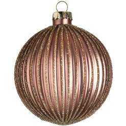 Depot Glas-Weihnachtskugel Glitterstripe