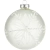 Depot Glas-Weihnachtskugel Schneeflocke