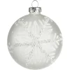 Depot Glas-Weihnachtskugel Schneeflocke