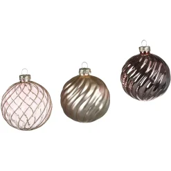 Depot Glas-Weihnachtskugel-Set Spiral
