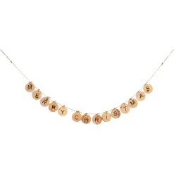 Depot Guirlande Décorative En Bois Merry Christmas