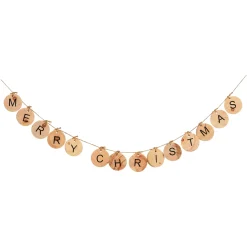 Depot Guirlande Décorative En Bois Merry Christmas