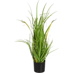 Depot Plante Artificielle Touffe D'Herbe, En Pot