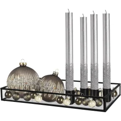 Depot Plateau Décoratif De Noël Silver Glam