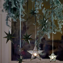 Depot Porte-Bougies Suspendu Etoile Antique