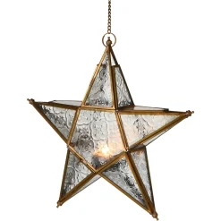 Depot Porte-Bougies Suspendu Etoile Antique