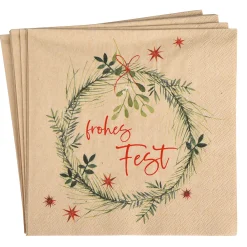 Depot Serviettes Couronne De Sapin