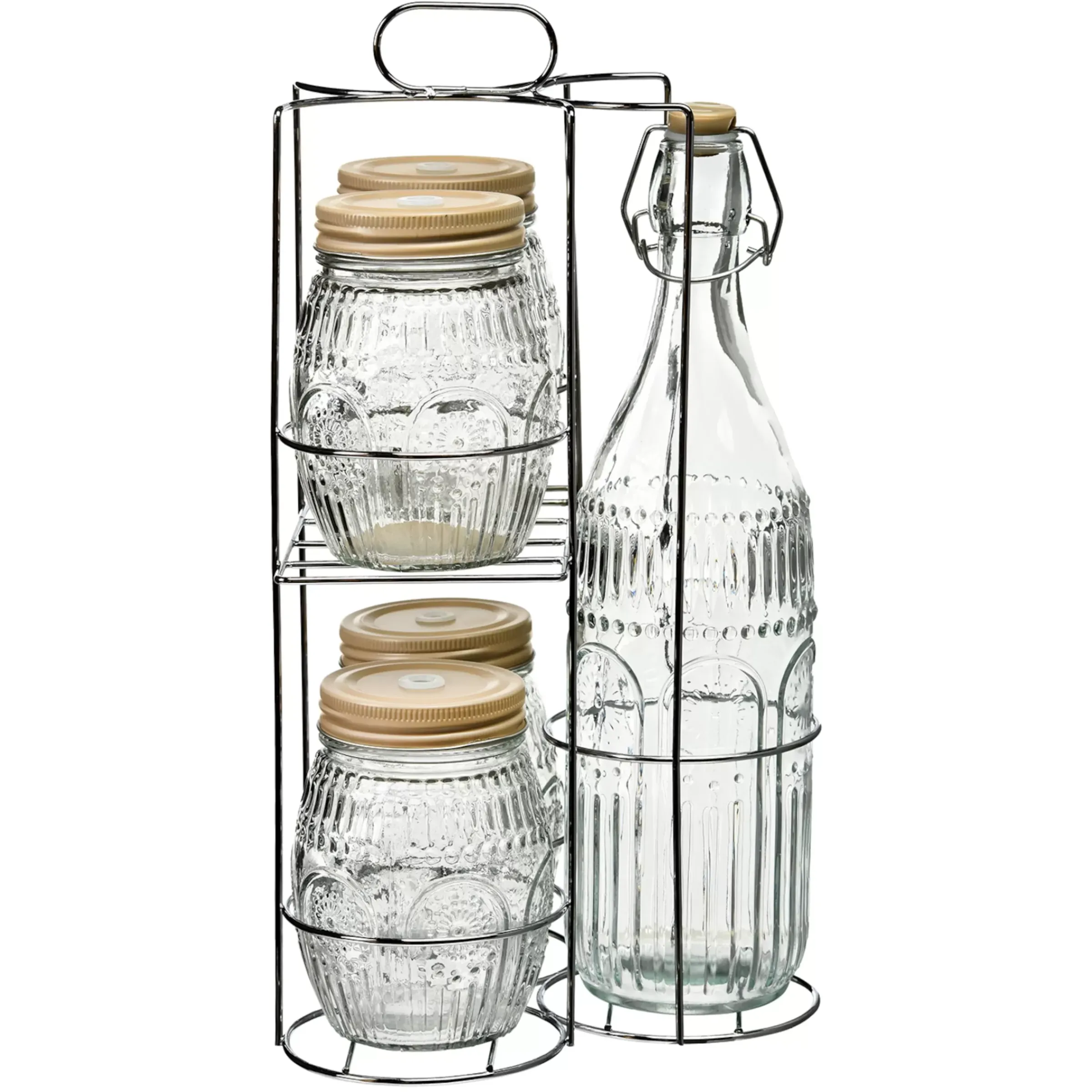 Depot Set Bouteille & Verre Romance Avec Support
