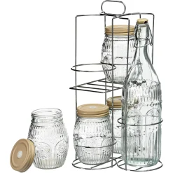 Depot Set Bouteille & Verre Romance Avec Support