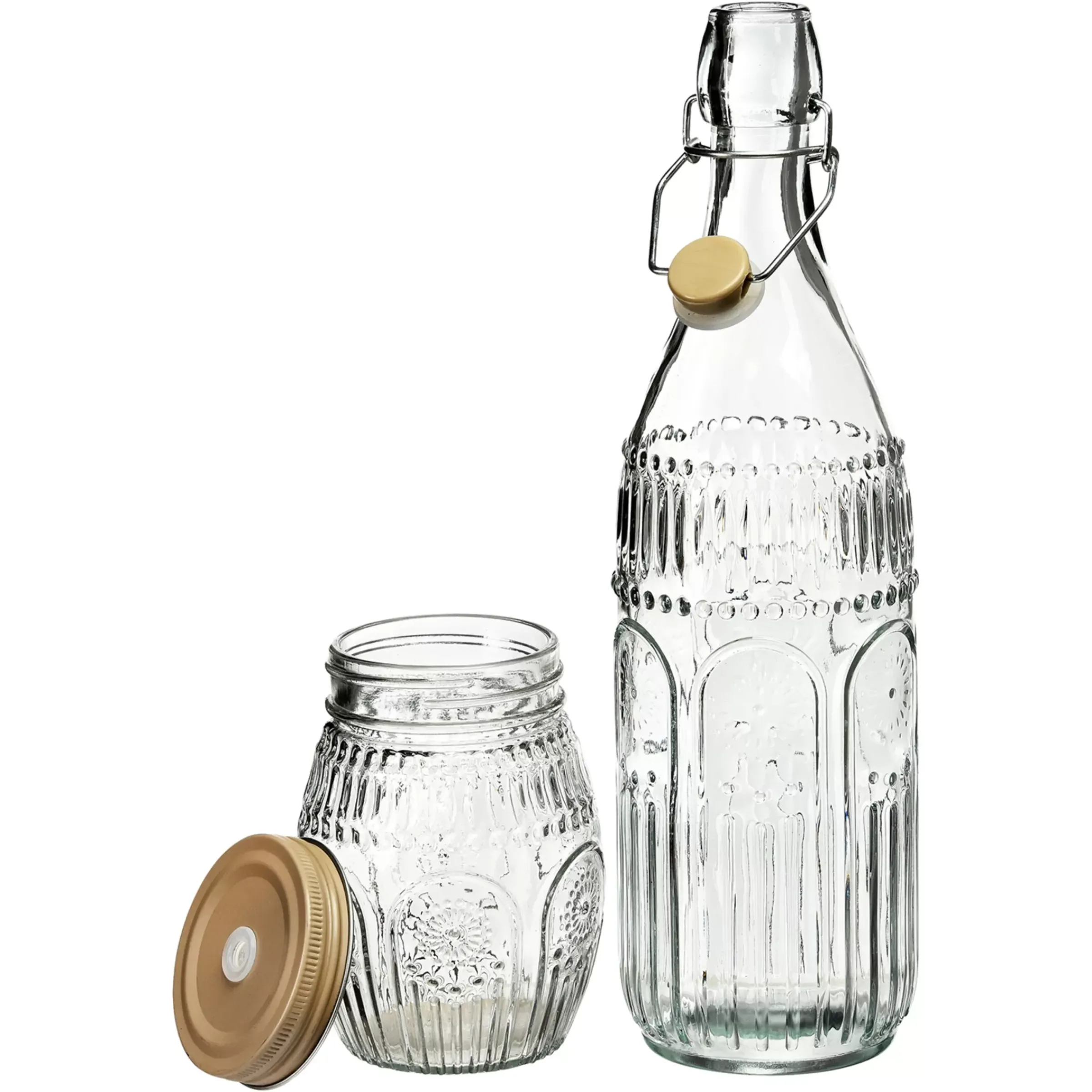 Depot Set Bouteille & Verre Romance Avec Support