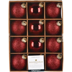 Depot Set De Boules De Noël En Verre Glam Mix