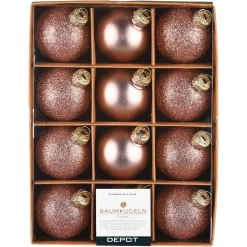 Depot Set De Boules De Noël En Verre Glam Mix
