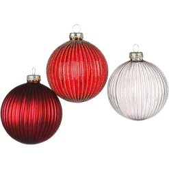 Depot Set De Boules De Noël En Verre Rainure