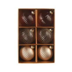 Depot Set De Boules De Noël En Verre Rainure
