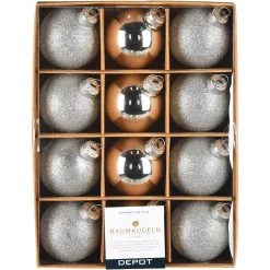 Depot Set De Boules De Noël En Verre Glam Mix