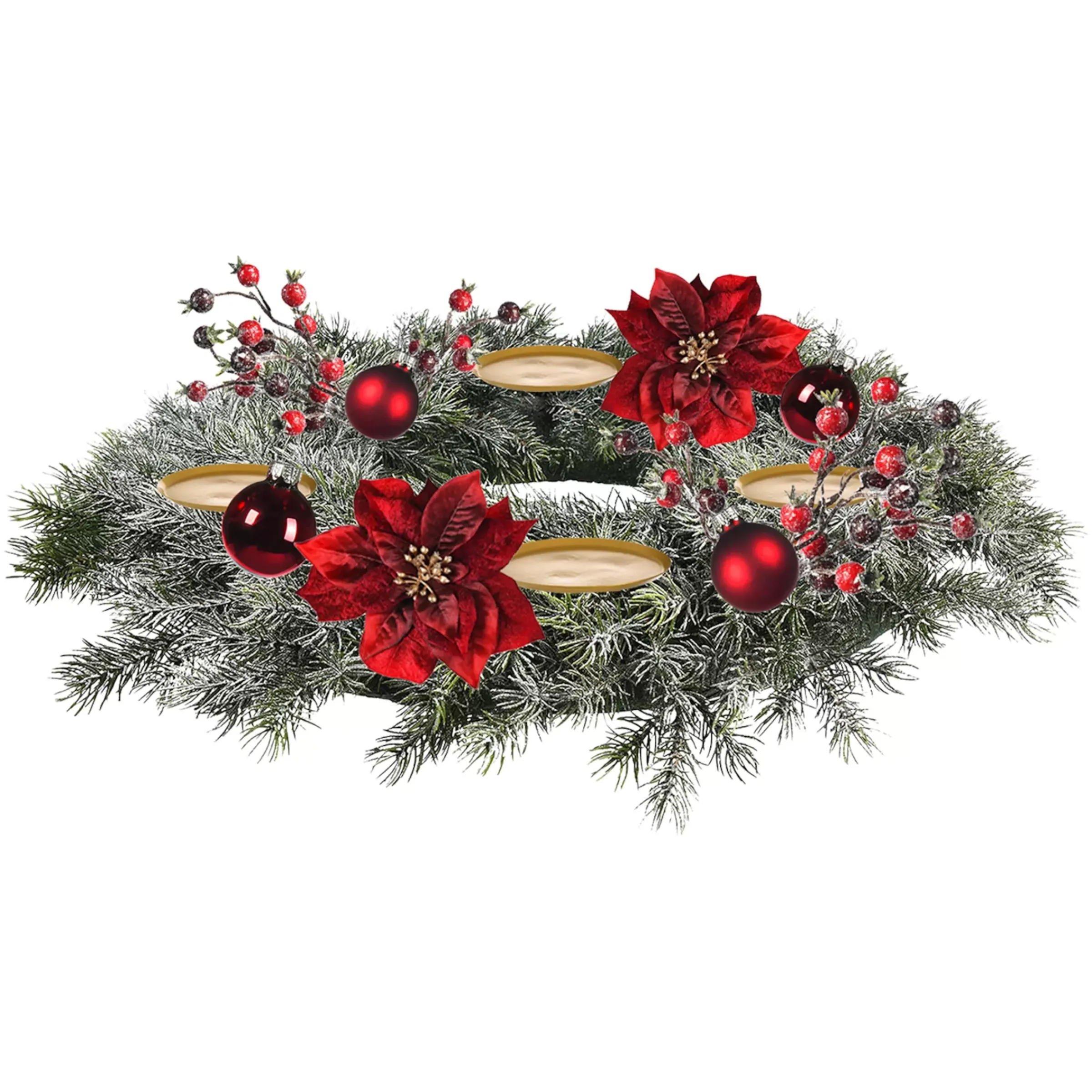 Depot Set De Décoration Couronne De L'Avent Christmas Frosty