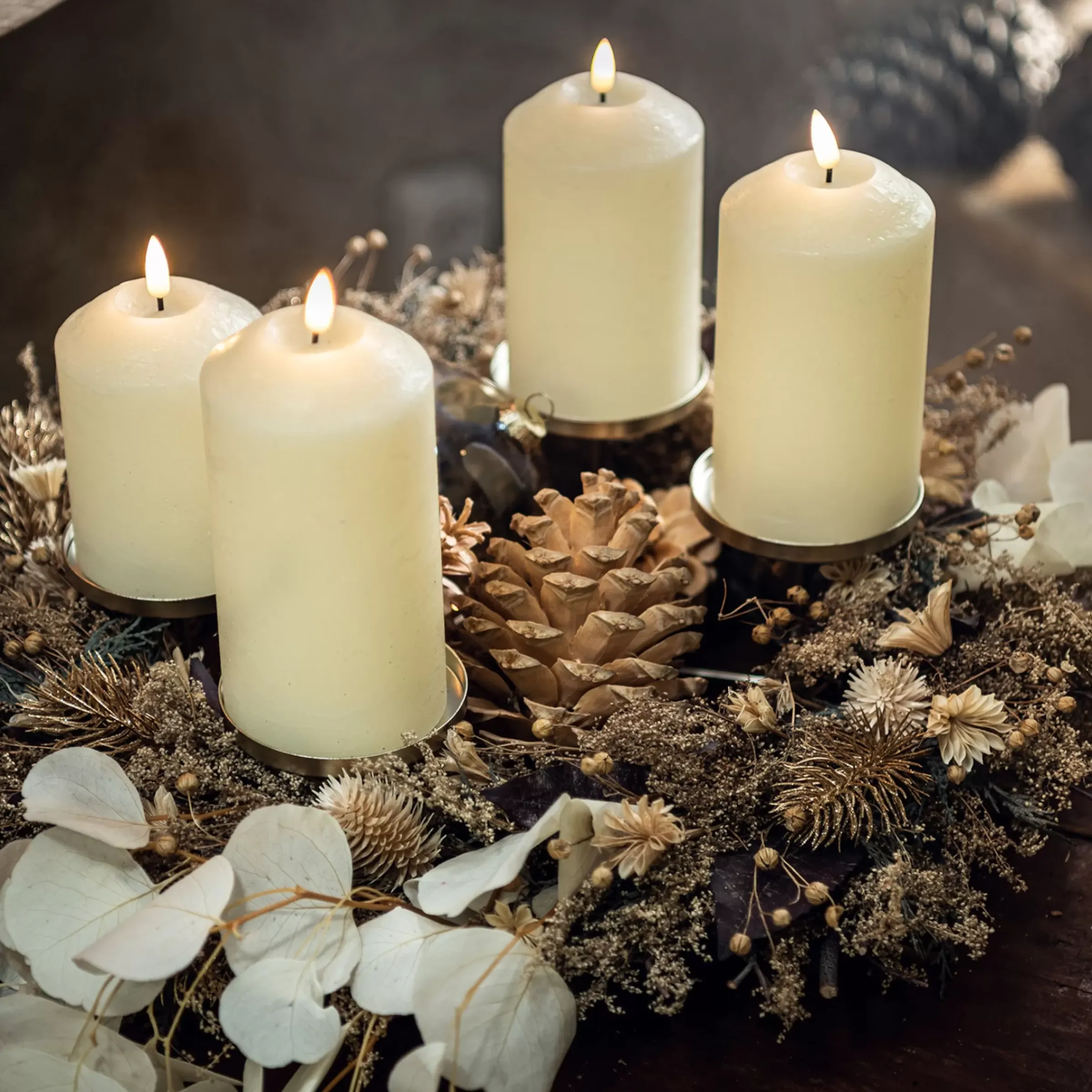 Depot Set De Décoration Couronne De L'Avent Christmas Frosty