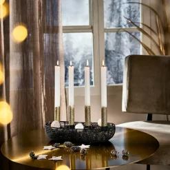 Depot Set De Décoration Porte-Bougies De Noël Golden Glam