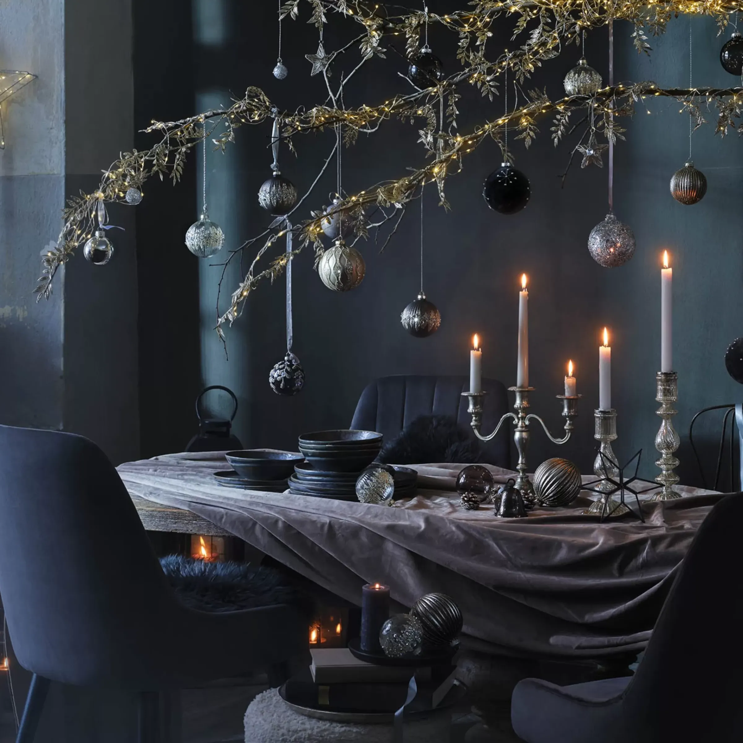 Depot Set De Décoration Porte-Bougies De Noël Glam