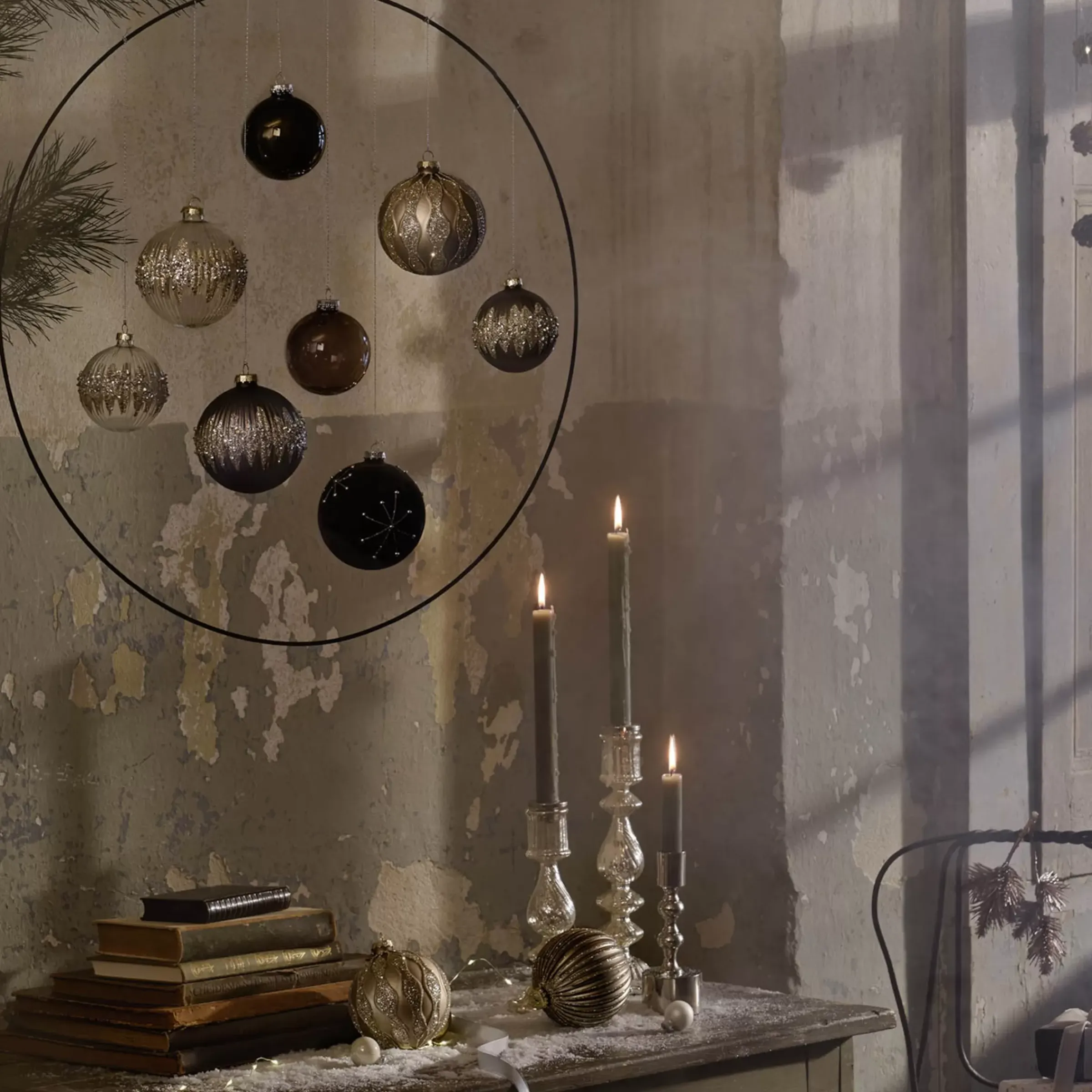 Depot Set De Décoration Porte-Bougies De Noël Glam