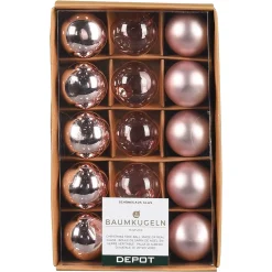 Depot Set De Mini-Boules De Noël En Verre