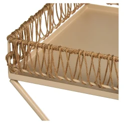 Depot Table D'Appoint A Plateaux Raffia Cheap